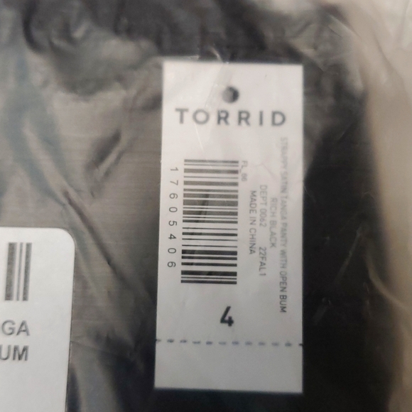 ❤️NWT VINTAGE TORRID PANTY - OPEN BUM - LINGERIE STRAPPY SATIN TANGA 4X - Picture 8 of 8
